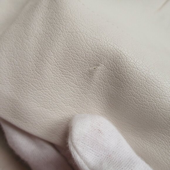 NWT Anthropologie The Somerset Mini Skirt: Faux Leather Edition Off-White XL - Picture 10 of 10